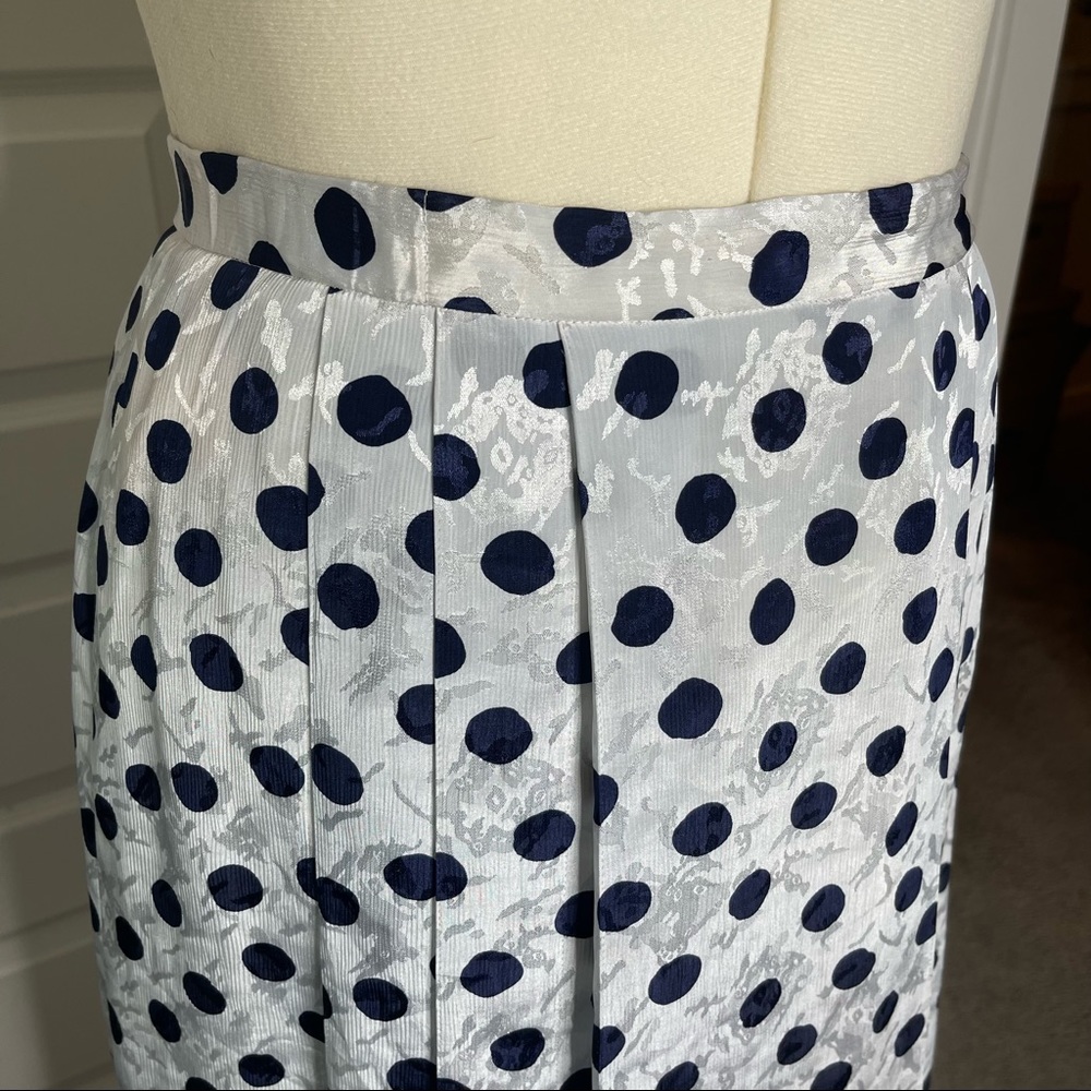 Vintage Givenchy Polka Dot Shimmer Midi Skirt - Picture 5 of 15